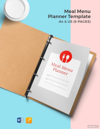 meal menu planner template