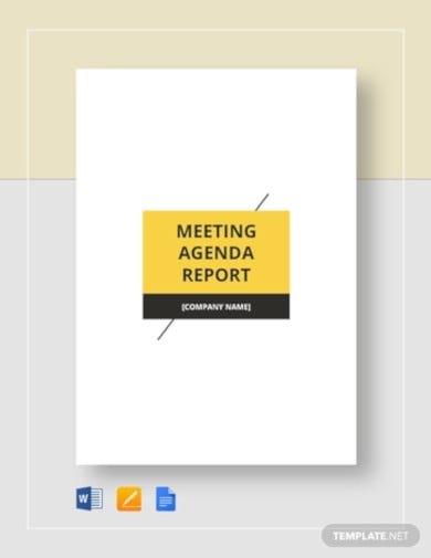 meeting agenda report template