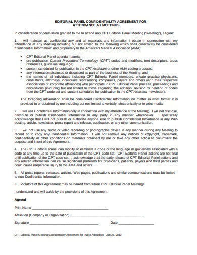 meeting confidentiality agreement in pdf