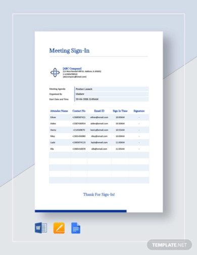 17+ Printable Sign In Sheet Templates - Pdf