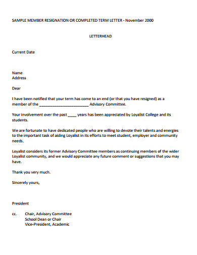 14+ Membership Resignation Letter Templates in Google Docs | Word ...