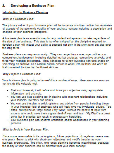 business plan on construction company