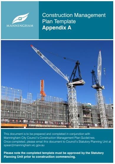 modern construction management plan template