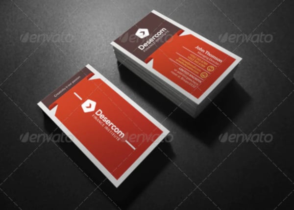 modern financial service business card template