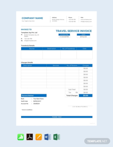 10+ Travel Expense Invoice Templates - Google Docs, Google Sheets ...