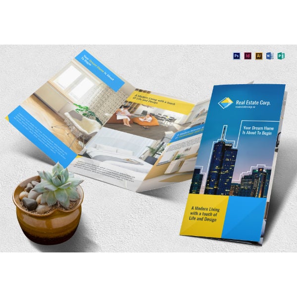 modern real estate community brochure template