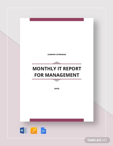 monthly it report for management template