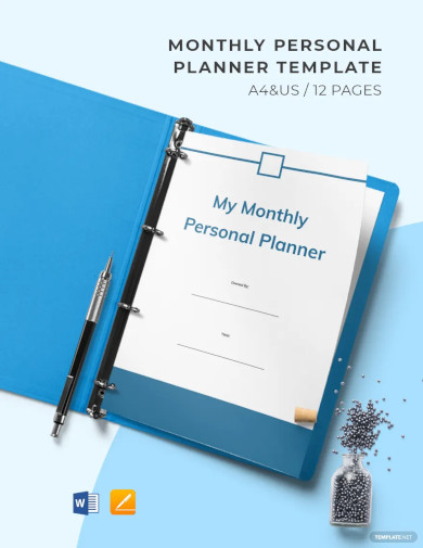 monthly personal planner template