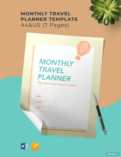 23+ Travel Planner Templates - Google Docs, MS Word, Pages, MS Excel ...