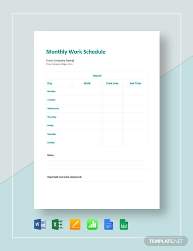 monthly-work-schedule-template