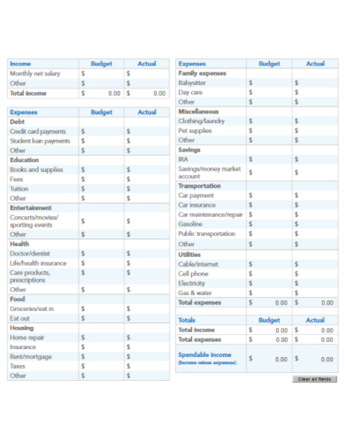 10+ Student Budget Worksheet Templates - Google Docs, Google Sheets ...