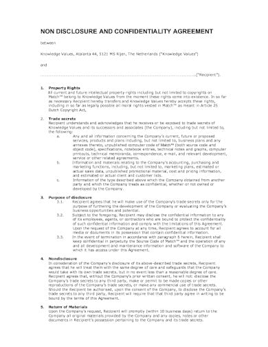 non-disclosure-and-confidentiality-agreement-template