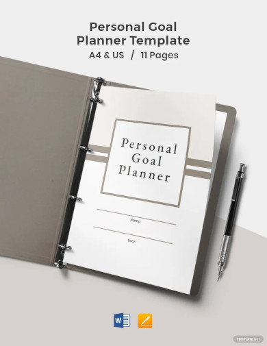 personal goal planner template