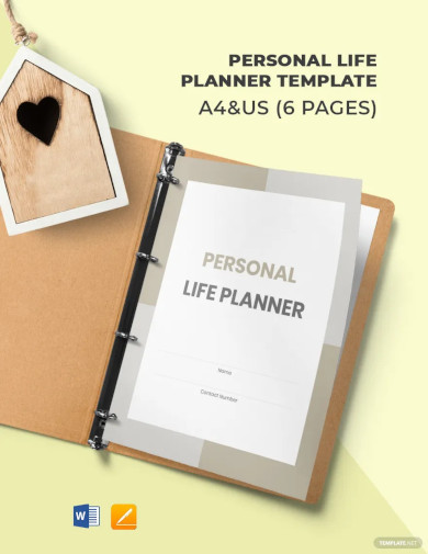 personal life planner template
