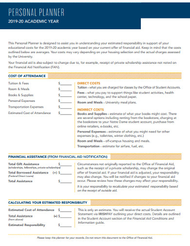 32+ Personal Planner Templates - Google Docs, Google Sheets, Word ...