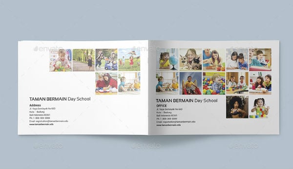 photo collage preschool brochure template