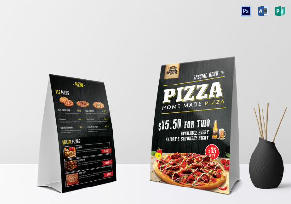 Download this Pizza Menu Template