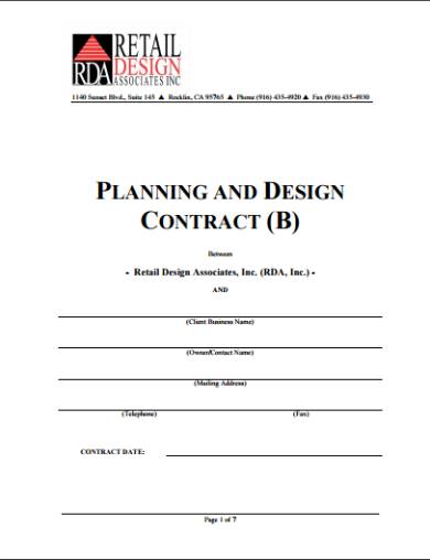 planning and interior design contract