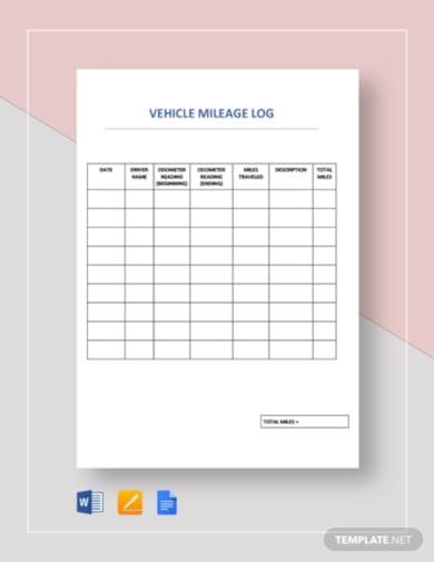 premium travel log sheet template