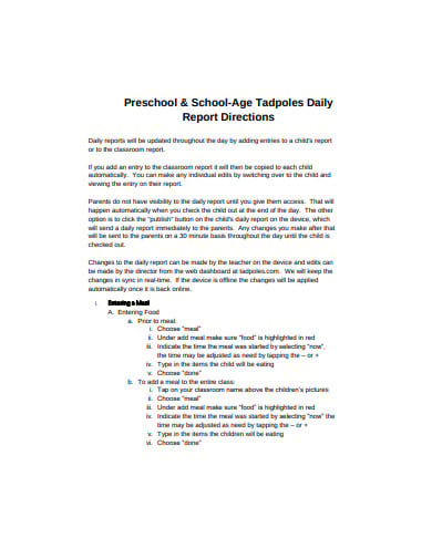 preschool-daily-report-direction-template