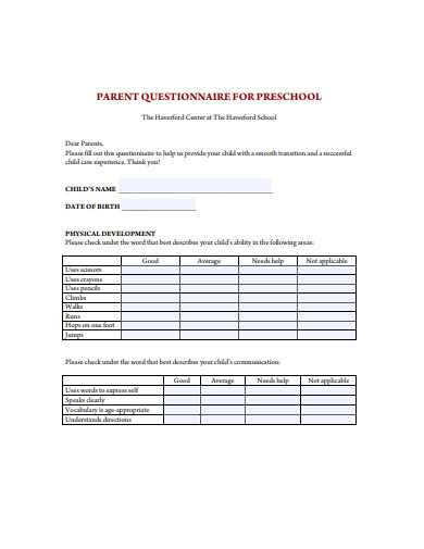 preschool-questionnaire-format