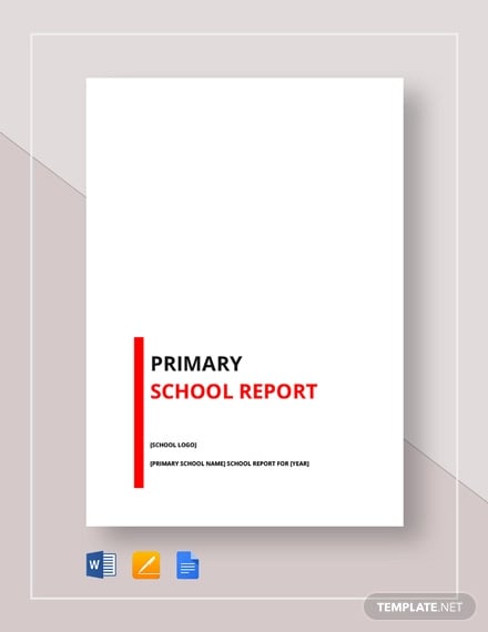 primary-school-report-template