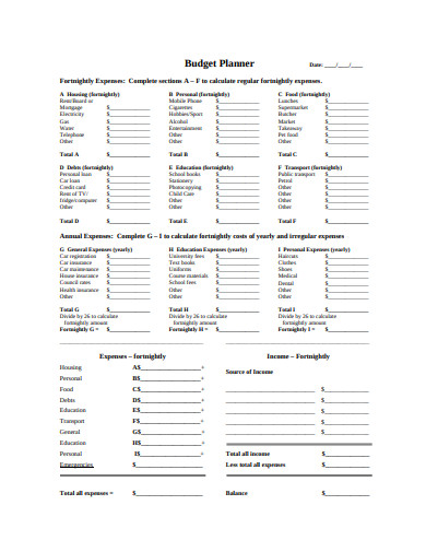 19 budget planner templates google docs google sheets word pages