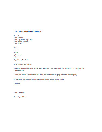 11+ Employment Resignation Letter Templates in Word | PDF | Pages | PDF