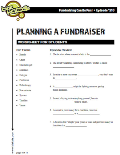 10+ Fundraiser Worksheet Templates - PDF