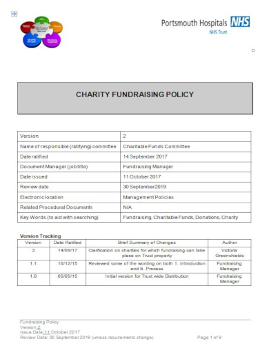 10  Fundraising Policy Templates PDF PSD Google Docs Word