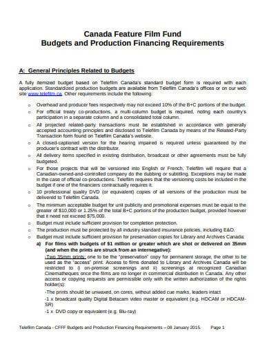printable production budget template