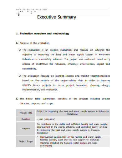 printable project evaluation report