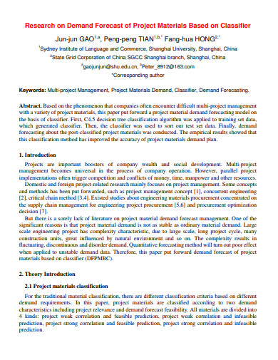 10  Project Forecast Templates DOC PDF