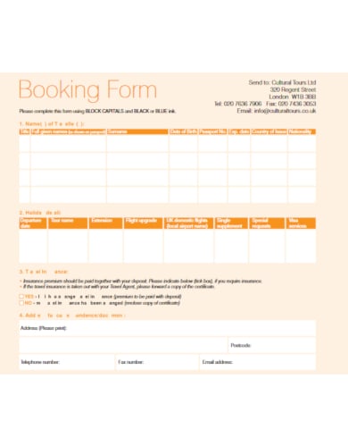 printable travel agency form template