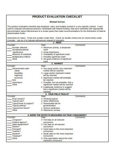 product-evaluation-checklist-template