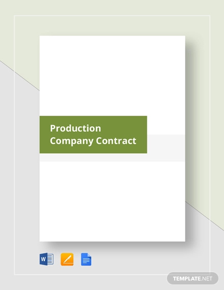 production company contract template