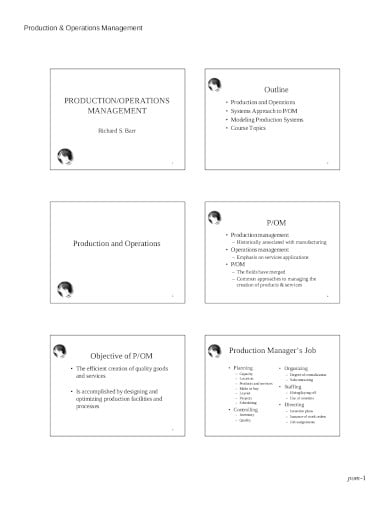production management outline in pdf