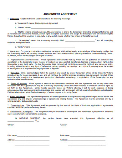 15+ Assignment Agreement Templates - PDF