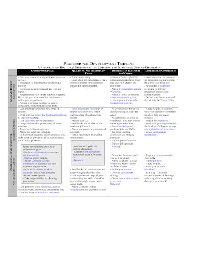 professional development timeline in pdf