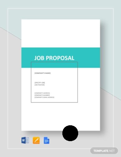 7+ Job Proposal Templates - Google Docs, Word, Pages, PDF