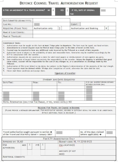 professional-travel-request-form-template