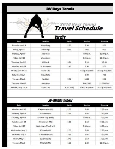 professional travel schedule