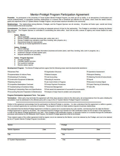 program participation agreement template