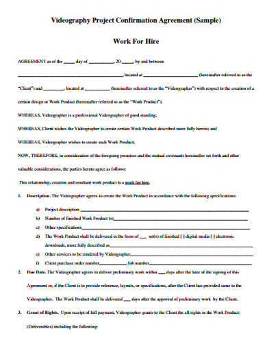 project confirmation agreement template