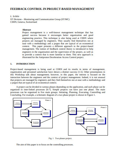 project management feedback example