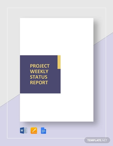 project weekly status report template