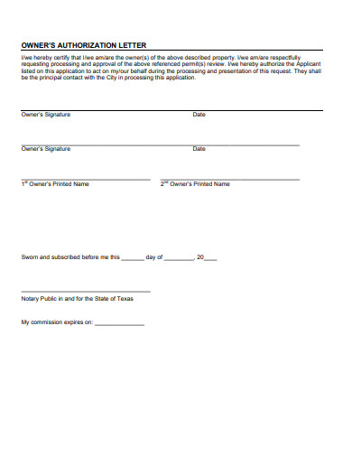 Free 19+ Property Authorization Letter Templates in PDF | DOC
