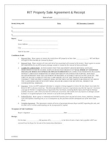 property sale agreement in pdf