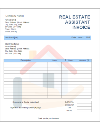 13+ FREE Real Estate Invoice Templates in Google Docs | Google Sheets ...