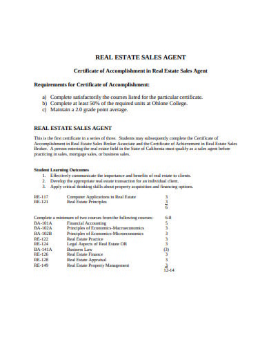 12  FREE Real Estate Certificate Templates in PDF Word